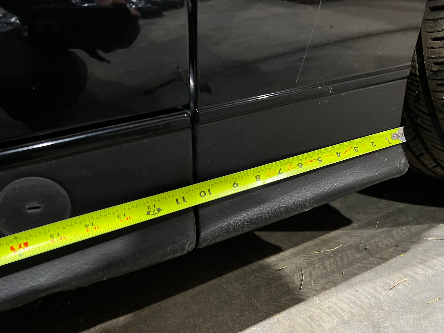 Measuring lengthwise for the E36 Side Skirt Clips